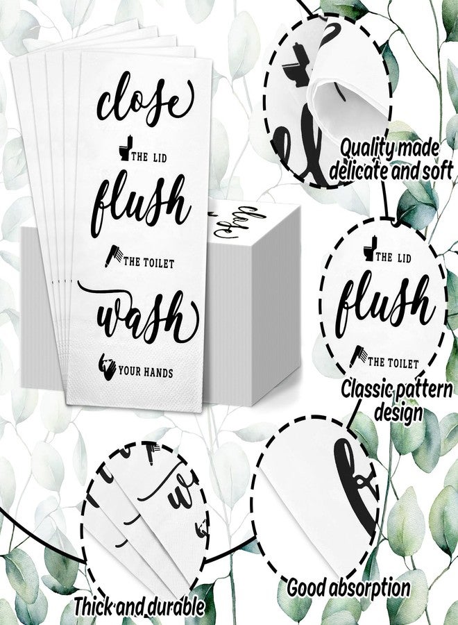 وولاين مجموعة والين من 150 قطعة مناديل حمام للضيوف، قواعد استخدام المرحاض، مناشف ورقية للاستخدام مرة واحدة، مناديل حمام، مناشف يد للاستخدام مرة واحدة للضيوف، مناسبة للحمام، غرفة المكياج، حفلات الزفاف، أعياد الميلاد، وحفلات استقبال المولود. - Image 3